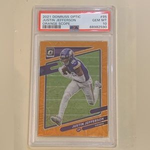 2021 Justin Jefferson Donruss Optic Orange Scope 
60/79 PSA Gem Mint 10